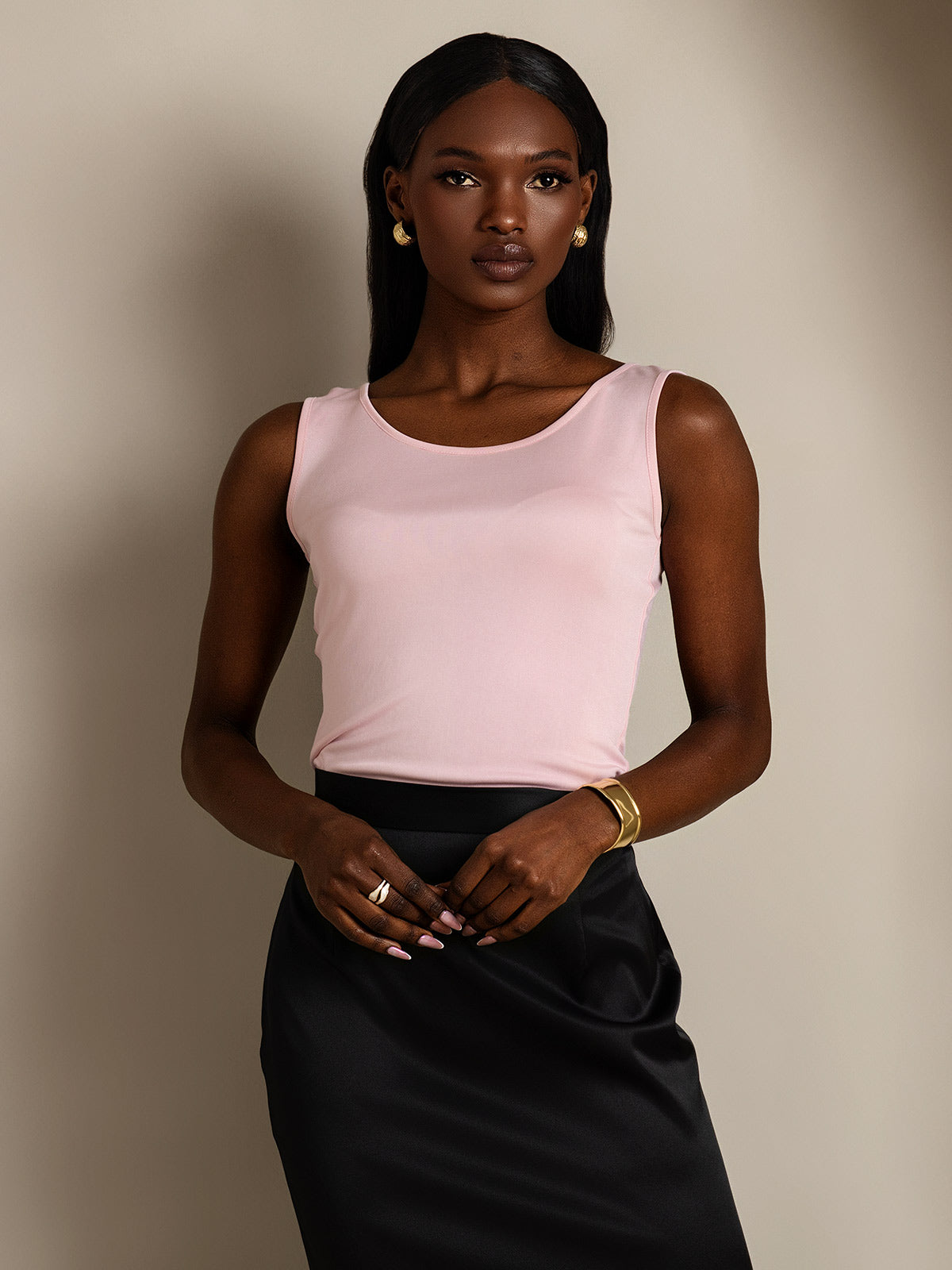 Pure Silk Lounge Sleeveless Tank Top