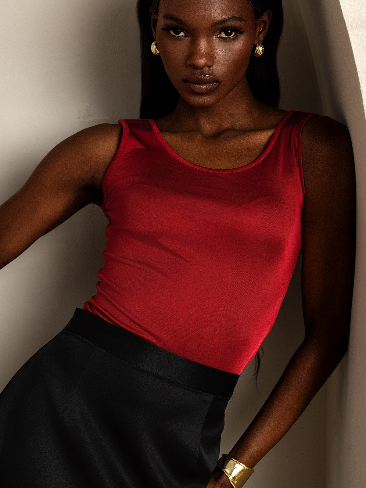 Pure Silk Lounge Sleeveless Tank Top