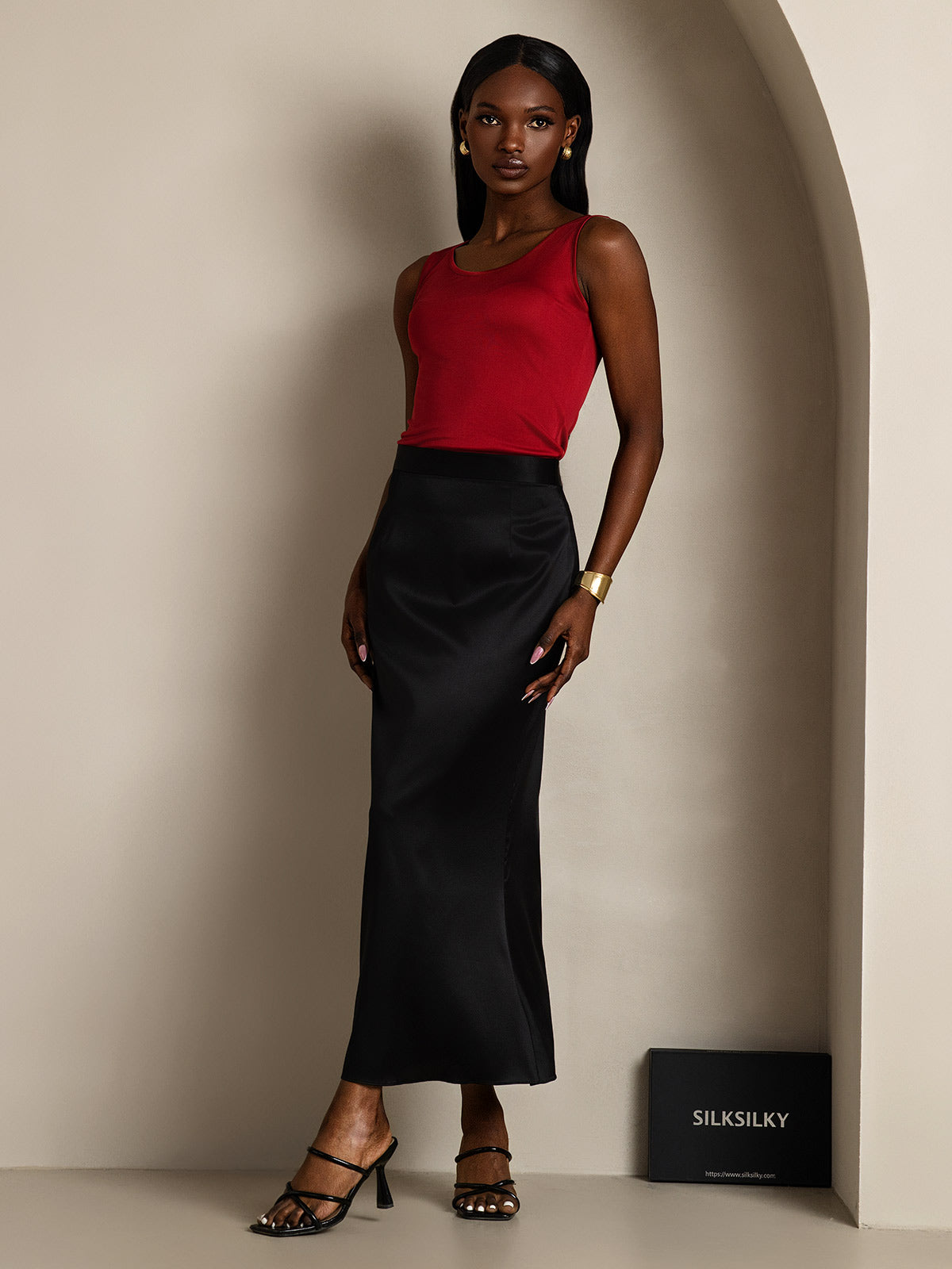 Pure Silk Lounge Sleeveless Tank Top