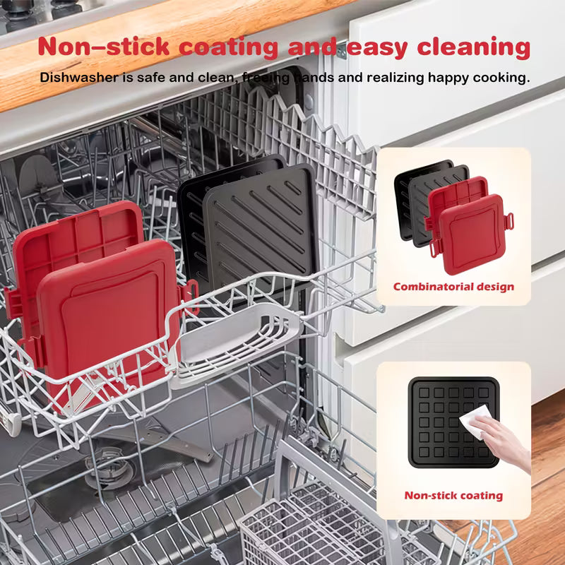 Microwave Sandwich Maker, Bread Baking Tray, No Oven Required, Can Bake Crispy Bread, Universal Microwave Food Grade Non-Stick Baking Tray, Can Also Be Used to Bake Ribs, Chicken Wings, Steaks, Sausages, Fish Steaks, Etc.