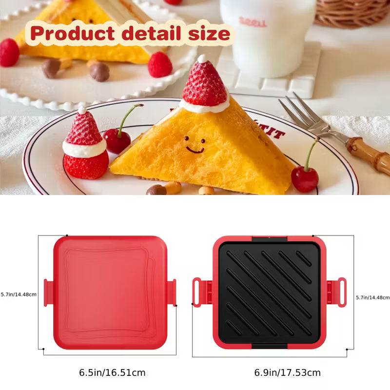 Microwave Sandwich Maker, Bread Baking Tray, No Oven Required, Can Bake Crispy Bread, Universal Microwave Food Grade Non-Stick Baking Tray, Can Also Be Used to Bake Ribs, Chicken Wings, Steaks, Sausages, Fish Steaks, Etc.