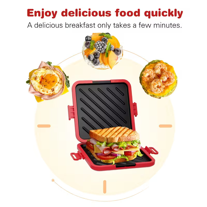 Microwave Sandwich Maker, Bread Baking Tray, No Oven Required, Can Bake Crispy Bread, Universal Microwave Food Grade Non-Stick Baking Tray, Can Also Be Used to Bake Ribs, Chicken Wings, Steaks, Sausages, Fish Steaks, Etc.