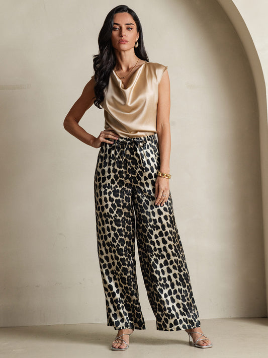 Women's Pure Silk Wide Leg Pants