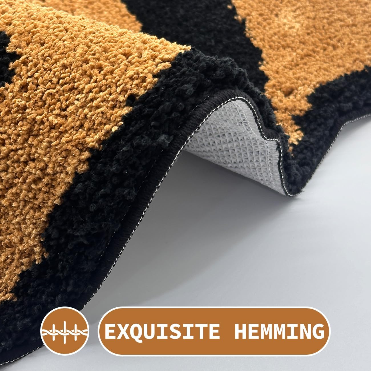 Butt Shaped Bathroom Rugs Sexy Butt Bath Mat Extra Soft Fluffy Water Absorbent Floor Mats Non-Slip Washable Shower Carpet Funny Home Decor Cartoon Rugs for Bedroom, 2.3FT (Black)