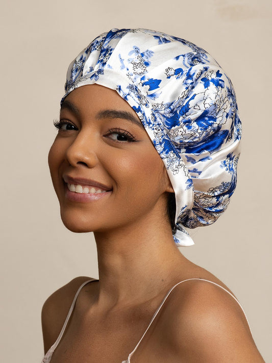 Pure Silk Classic Bonnet with Ribbons