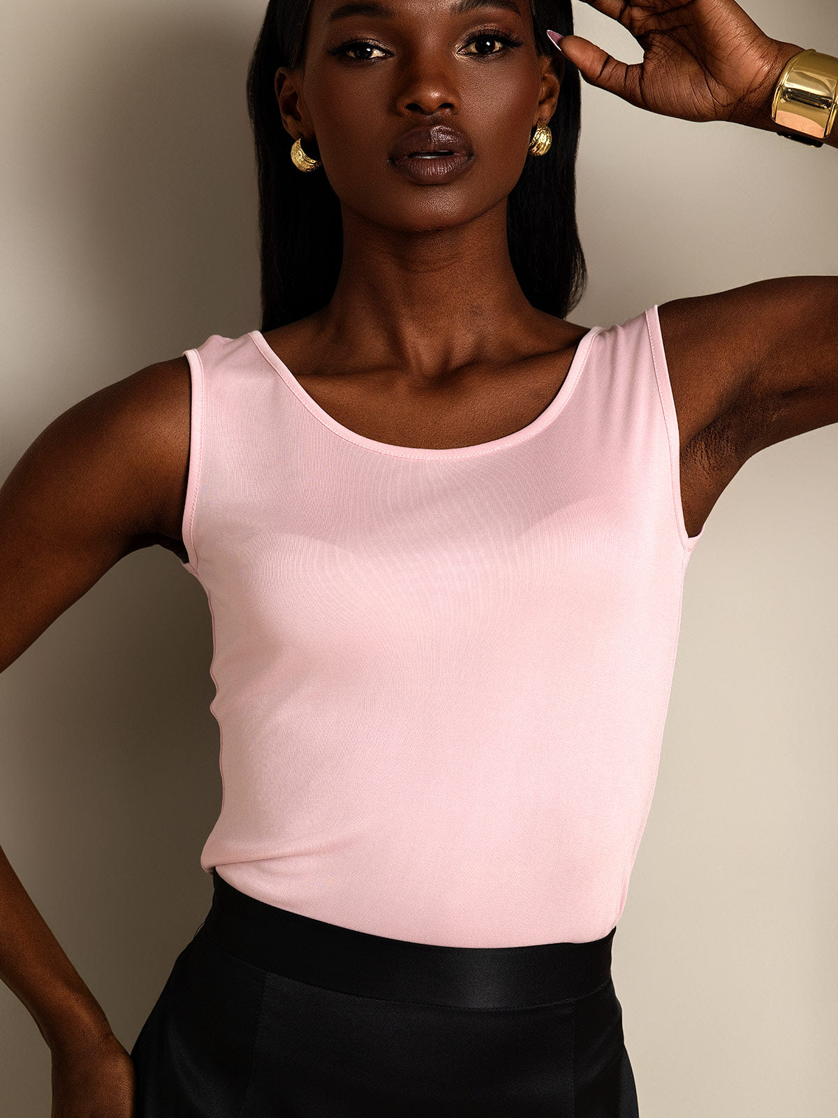 Pure Silk Lounge Sleeveless Tank Top