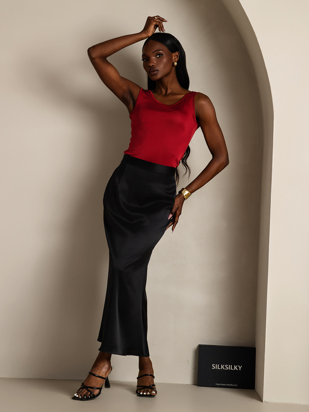 Pure Silk Lounge Sleeveless Tank Top