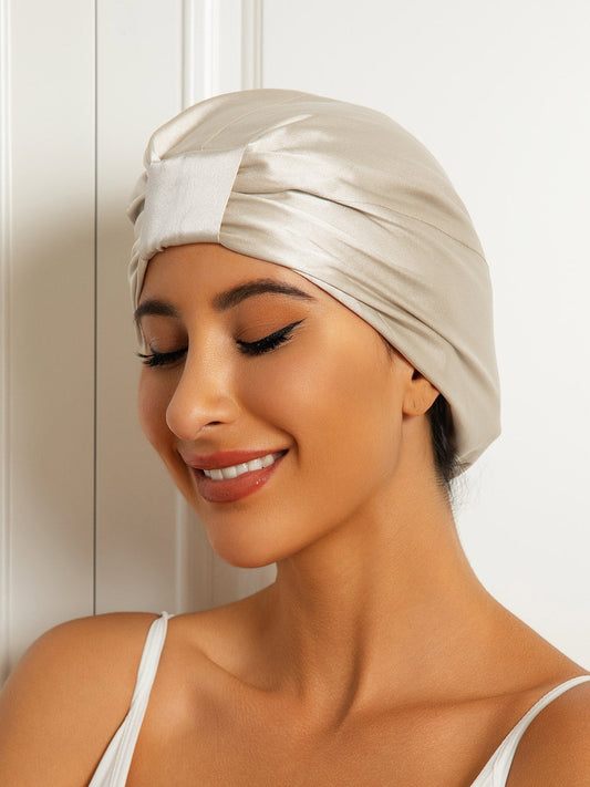Pure Silk Double Layer Night Turban Bonnet